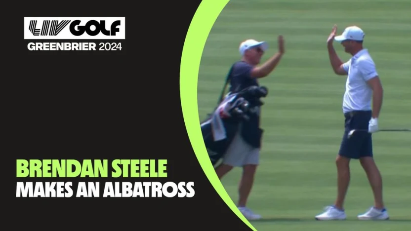 First in league history: Brendan Steele makes an albatross