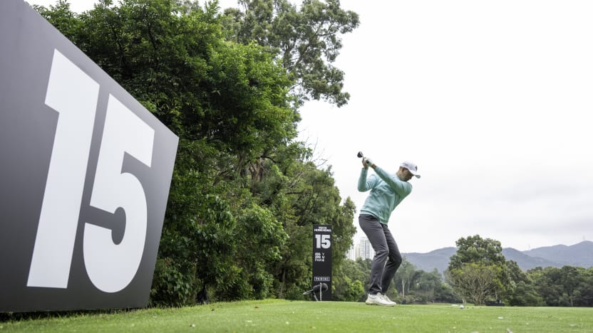 Co-Captain Henrik Stenson of Majesticks GC hits his shot from the 15th tee during the first round of LIV Golf Hong Kong at Hong Kong Golf Club Fanling on Friday, March 07, 2025 in Fanling, Hong Kong. (Photo by Charles Laberge/LIV Golf)