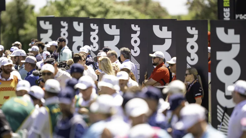 General view of the driving range during the first round of LIV Golf Andalucía at Real Club Valderrama on Friday, July 11, 2025 in San Roque, Spain. (Photo by Mateo Villalba/LIV Golf)