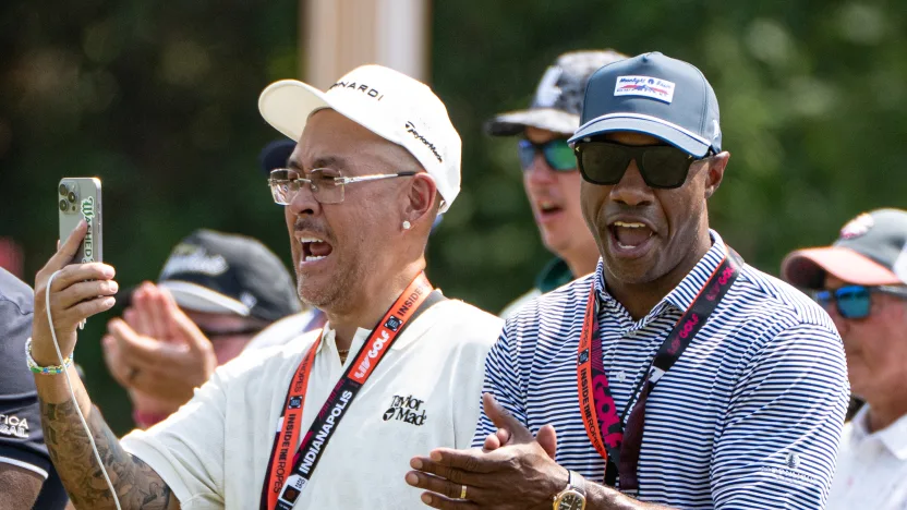 Ben Baller and Jay Williams Attend LIV Golf Indianapolis 2025.