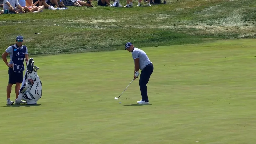 Eagle has landed! Patrick Reed holes out on 12