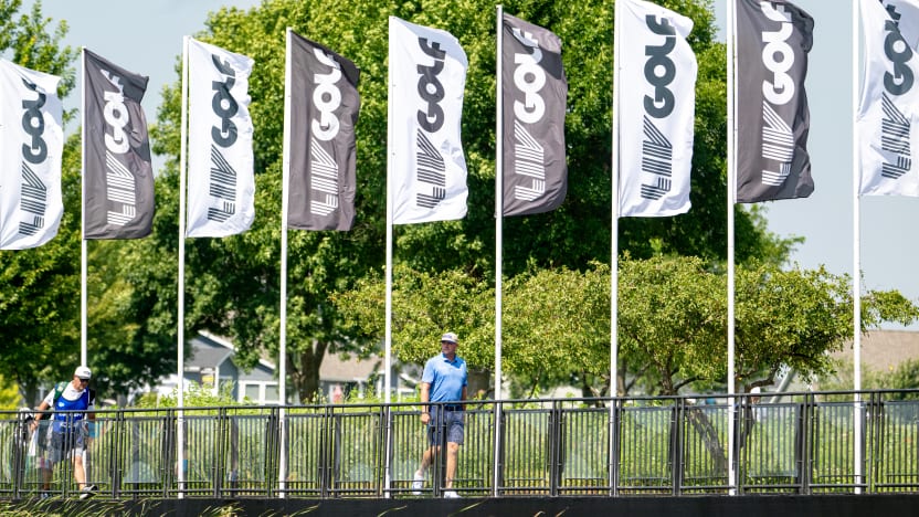 Jason Kokrak of Smash GC walks along the sixth hole during the first round of LIV Golf Chicago at Bolingbrook Golf Club on Friday, August 08, 2025 in Bolingbrook, Illinois. (Photo by Charles Laberge/LIV Golf)