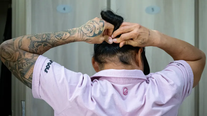 image: Wild Card player, Anthony Kim is seen in the locker room before the final round of LIV Golf Riyadh at Riyadh Golf Club on Saturday, February 08, 2025 in Riyadh, Saudi Arabia. (Photo by Charles Laberge/LIV Golf)