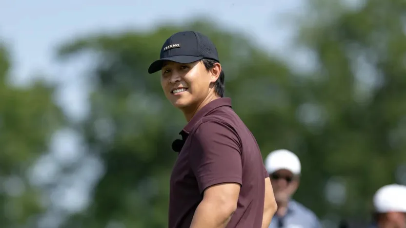 Content creator Luke Kwon is seen during the Duels Virginia before the start of LIV Golf Virginia at Robert Trent Jones Golf Club on Tuesday, June 03, 2025 in Gainesville, Virginia. (Photo by Charles Laberge/LIV Golf)