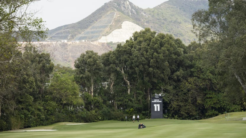 A general view of the 11th hole during the practice round before the start of LIV Golf Hong Kong at the Hong Kong Golf Club Fanling on Monday, March 3rd, 2025 in Fanling, Hong Kong. (Photo by Jon Ferrey/LIV Golf)