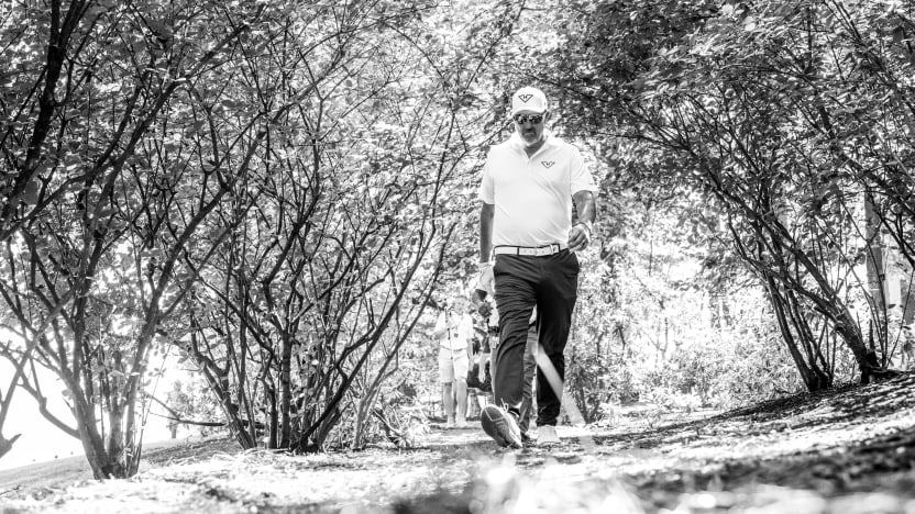 Captain Phil Mickelson of HyFlyers GC on the ninth hole during the second round of LIV Golf Virginia at Robert Trent Jones Golf Club on Saturday, June 07, 2025 in Gainesville, Virginia. (Photo by Charles Laberge/LIV Golf)