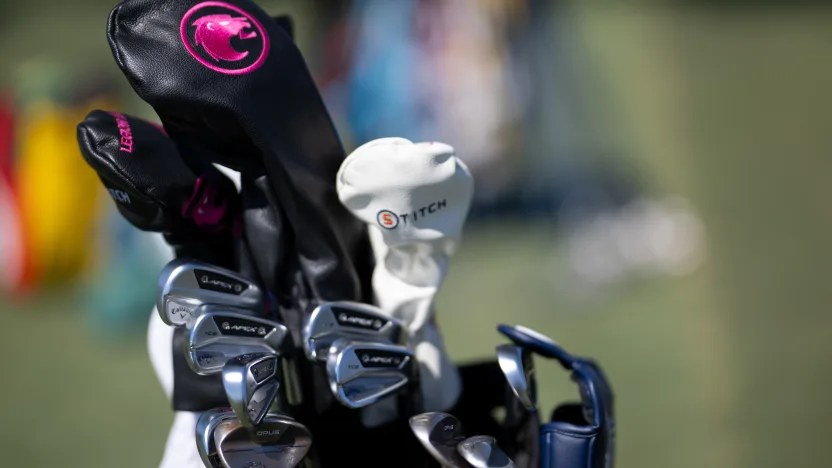 A general view of Legion XIII golf clubs during the practice round before the start of LIV Golf Adelaide at Grange Golf Club on Tuesday, February 11, 2025 in Adelaide, Australia. (Photo by Matthew Harris/LIV Golf)