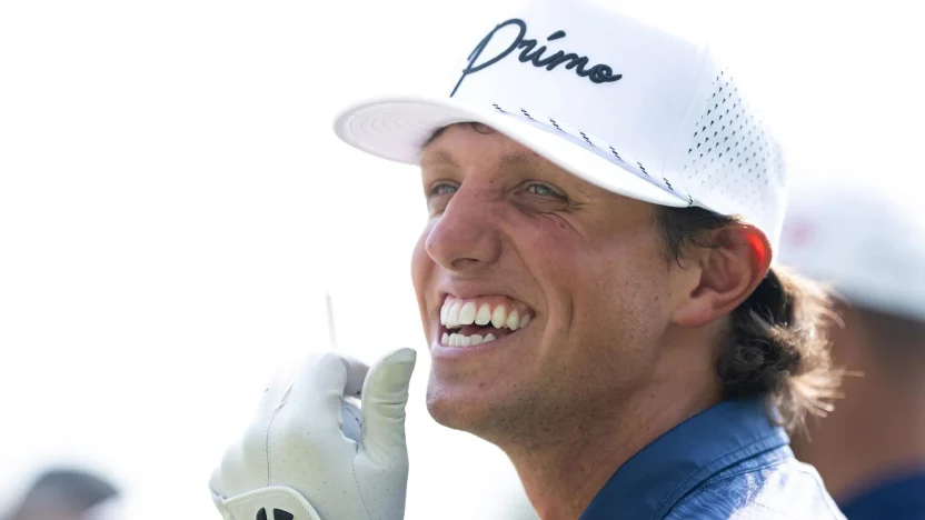 Content creator Grant Horvat is seen during the Duels Virginia before the start of LIV Golf Virginia at Robert Trent Jones Golf Club on Tuesday, June 03, 2025 in Gainesville, Virginia. (Photo by Charles Laberge/LIV Golf)