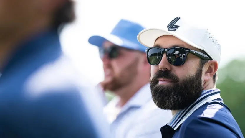 Content creator Rick Shiels is seen during the Duels Virginia before the start of LIV Golf Virginia at Robert Trent Jones Golf Club on Tuesday, June 03, 2025 in Gainesville, Virginia. (Photo by Charles Laberge/LIV Golf)