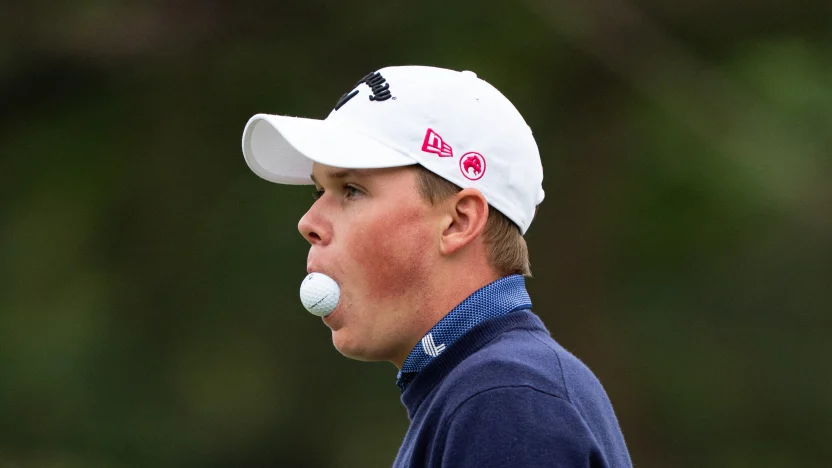 Caleb Surratt of Legion XIII seen during the first round of LIV Golf Hong Kong at Hong Kong Golf Club Fanling on Friday, March 07, 2025 in Fanling, Hong Kong. (Photo by Pedro Salado/LIV Golf)