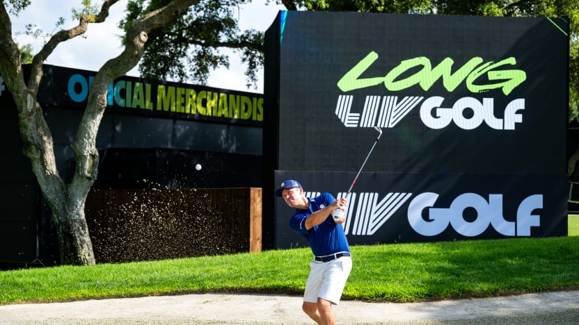 Paul Casey of Crushers GC is seen on the practice range during the practice round before the start of LIV Golf Andalucía at Real Club Valderrama on Wednesday, July 09, 2025 in San Roque, Spain. (Photo by Charles Laberge/LIV Golf)