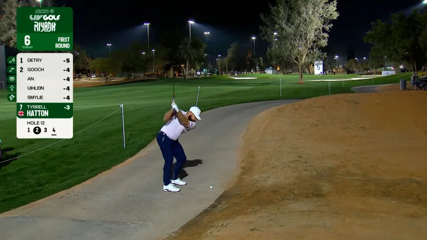 Unbelievable birdie for Tyrrell Hatton in Rd. 1