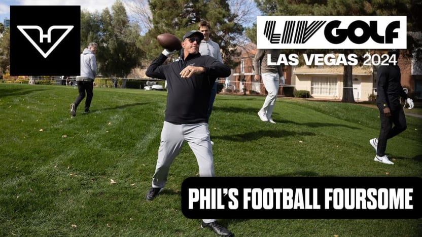 image: PHIL'S FOOTBALL FOURSOME: MICKELSON TAKES ON QB CHALLENGE