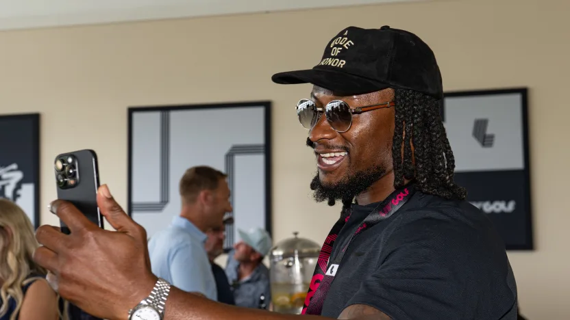 Todd Gurley Attends LIV Golf Indianapolis 2025. 