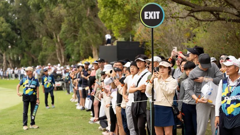 Fans seen during the final round of LIV Golf Hong Kong at Hong Kong Golf Club Fanling on Sunday, March 09, 2025 in Fanling, Hong Kong. (Photo by Mateo Villalba/LIV Golf)