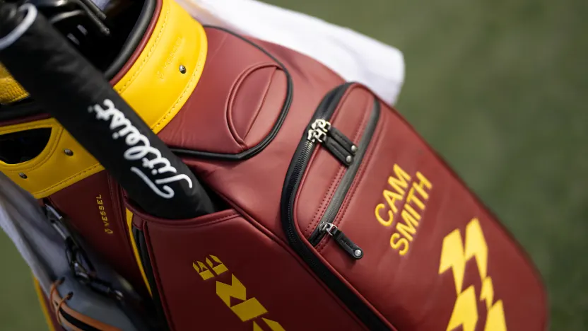 A general view of the golfbag belonging to Captain Cameron Smith of Ripper GC before the final round of LIV Golf Riyadh at Riyadh Golf Club on Saturday, February 08, 2025 in Riyadh, Saudi Arabia. (Photo by Matthew Harris/LIV Golf)