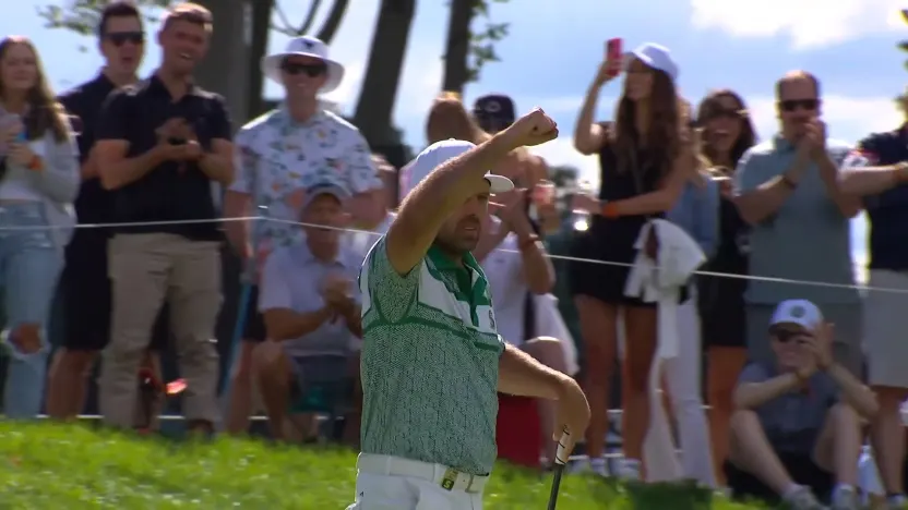 Watch: Charl Schwartzel drops in for eagle