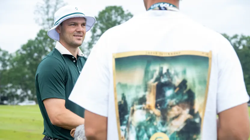 Captain Martin Kaymer of Cleeks GC is seen on driving range during the final round of LIV Golf Virginia at Robert Trent Jones Golf Club on Sunday, June 08, 2025 in Gainesville, Virginia. (Photo by Charles Laberge/LIV Golf)