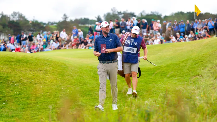 Marc Leishman of Ripper GC walks off on the seventh green during the third round of The Open Championship at Royal Portrush Golf Club on Saturday, July 19, 2025 in Portrush, Northern Ireland. (Photo by Chris Trotman/LIV Golf)