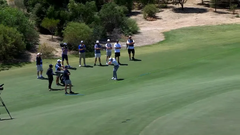 Eagle has landed! Joaco holes out on 7