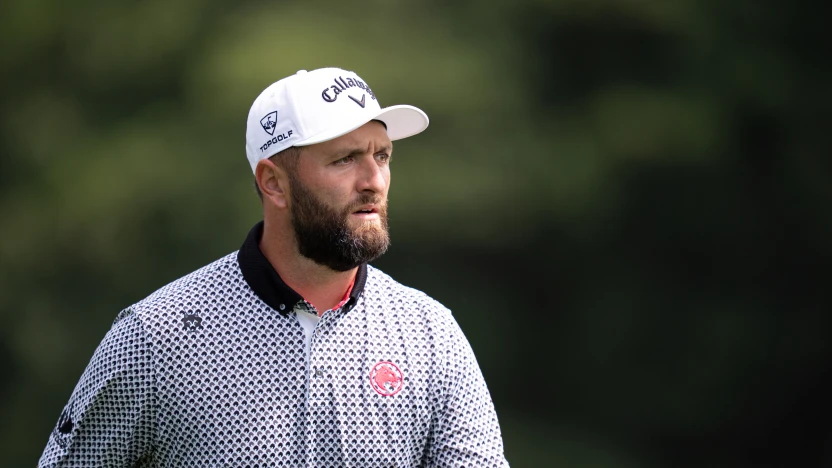 Captain Jon Rahm of Legion XIII seen on the first hole during the first round of LIV Golf United Kingdom at JCB Golf & Country Club on Friday, July 25, 2025 in Rocester, England. (Photo by Pedro Salado/LIV Golf)