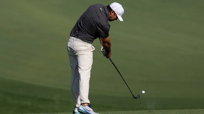 Captain Brooks Koepka of Smash GC hits his shot from the 15th fairway during the first round of the 2025 PGA Championship at Quail Hollow Club on Thursday, May 15, 2025 in Charlotte, North Carolina. (Photo by Jon Ferrey/LIV Golf)