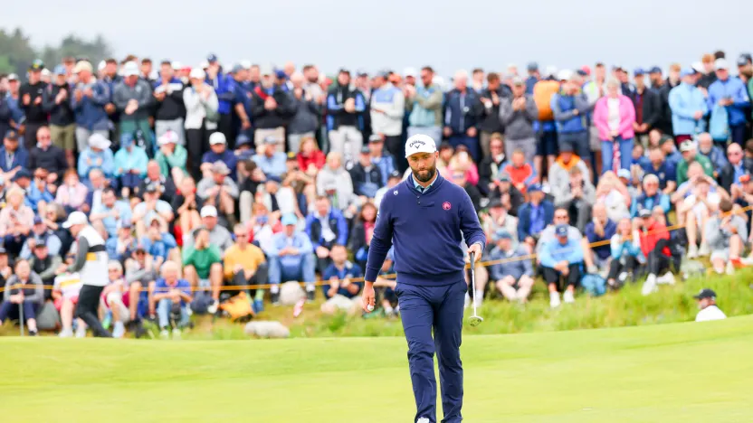 Captain Jon Rahm of Legion XIII walks on the sixth green during the first round of The Open Championship at Royal Portrush Golf Club on Thursday, July 17, 2025 in Portrush, Northern Ireland. (Photo by Chris Trotman/LIV Golf)