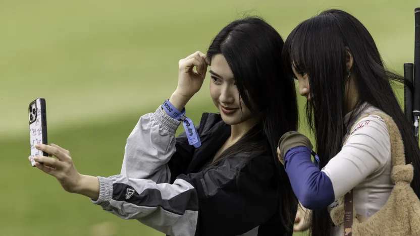 Fans seen during the second round of LIV Golf Hong Kong at Hong Kong Golf Club Fanling on Saturday, March 08, 2025 in Fanling, Hong Kong. (Photo by Chris Trotman/LIV Golf)