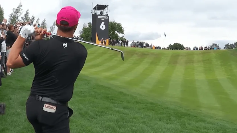 Watch: Rahm holes out twice for birdie in the final round