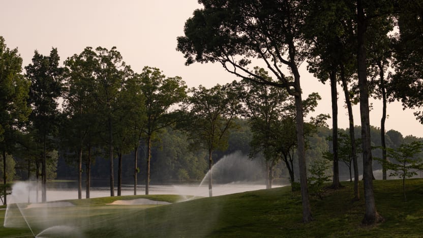 General view of the first hole before the first round of LIV Golf Virginia at Robert Trent Jones Golf Club on Thursday, June 05, 2025 in Gainesville, Virginia. (Photo by LIV Golf photography /LIV Golf)