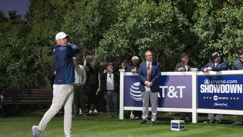 Captain Brooks Koepka of Smash GC hits his shot from the ninth tee during the Showdown at the Shadow Creek Golf Course on Tuesday, Dec. 17, 2024 in Las Vegas, Nevada. (Photo by Montana Pritchard/LIV Golf)