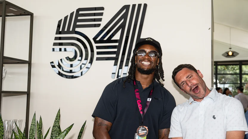 Todd Gurley attends LIV Golf Indianapolis 2025. 