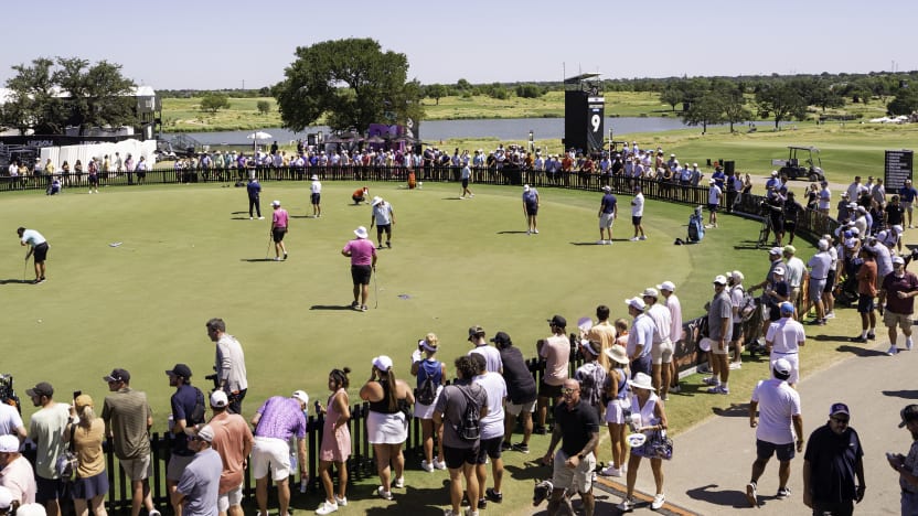 General view of the putting green during the final round of LIV Golf Dallas at Maridoe Golf Club on Sunday, June 29, 2025 in Carrollton, Texas. (Photo by Pedro Salado/LIV Golf)