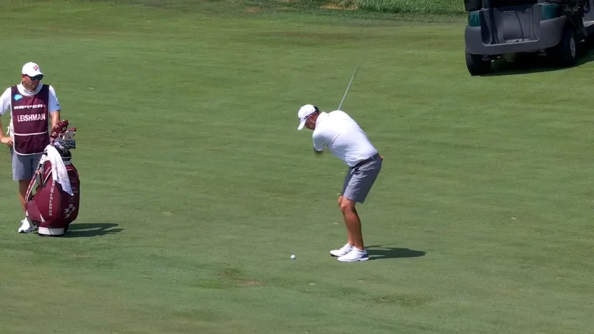 Watch: Marc Leishman holes out on Day 1