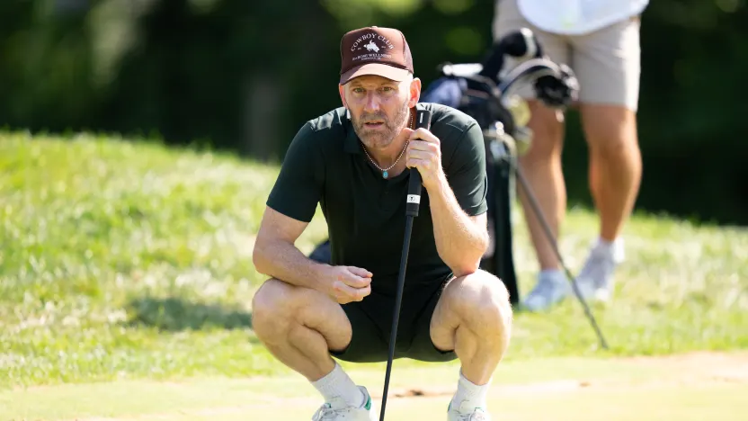 Mat Kearney attends LIV Golf Indianapolis 2025 