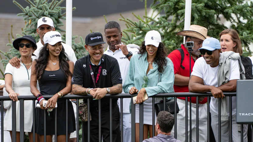 Nicole Ari Parker, Boris Kodjoe, AJ Calloway, Sarah Fontenot, American Jeweler, Ben Baller,  Nikki Blades, Jay Williams, Roland Martin attend LIV Golf Indianapolis 2025.