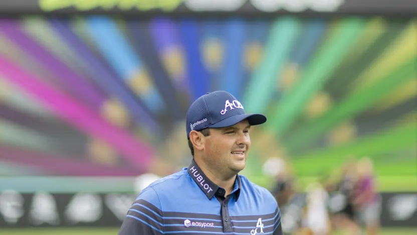 Patrick Reed of 4Aces GC is seen on the driving range during the practice round before the start of LIV Golf Hong Kong at the Hong Kong Golf Club Fanling on Monday, March 3rd, 2025 in Fanling, Hong Kong. (Photo by Jon Ferrey/LIV Golf)