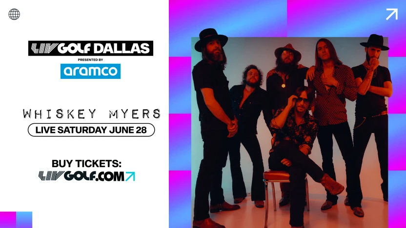 Whiskey Myers to take the stage at LIV Golf Dallas presented by Aramco on June 28