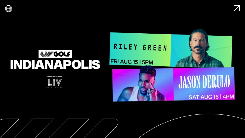 LIV Golf Indianapolis to be co-headlined by high-energy live performances from Riley Green and Jason Derulo