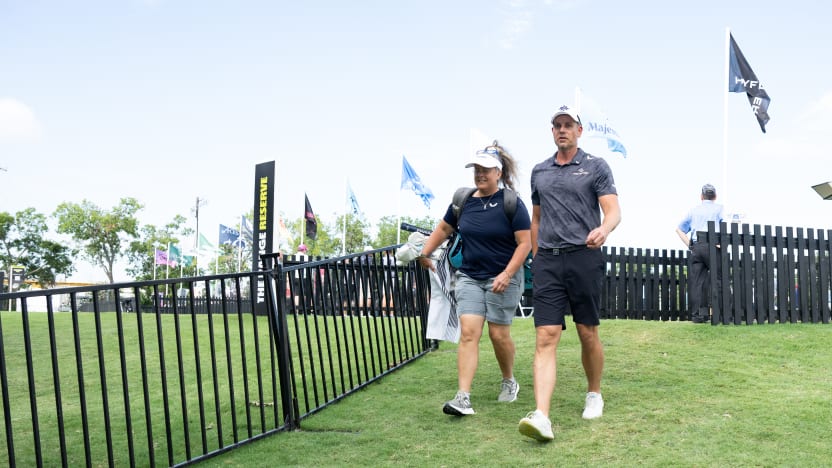 Look who’s back on Stenson’s bag? Fanny Sunesson making a guest appearance in Dallas