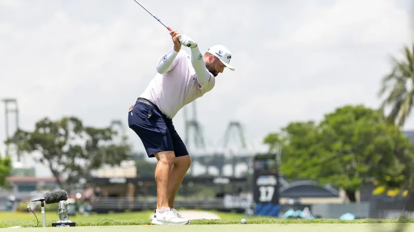 Rahm, DeChambeau in four-way tie after Rd. 1 in Singapore; Legion XIII top team