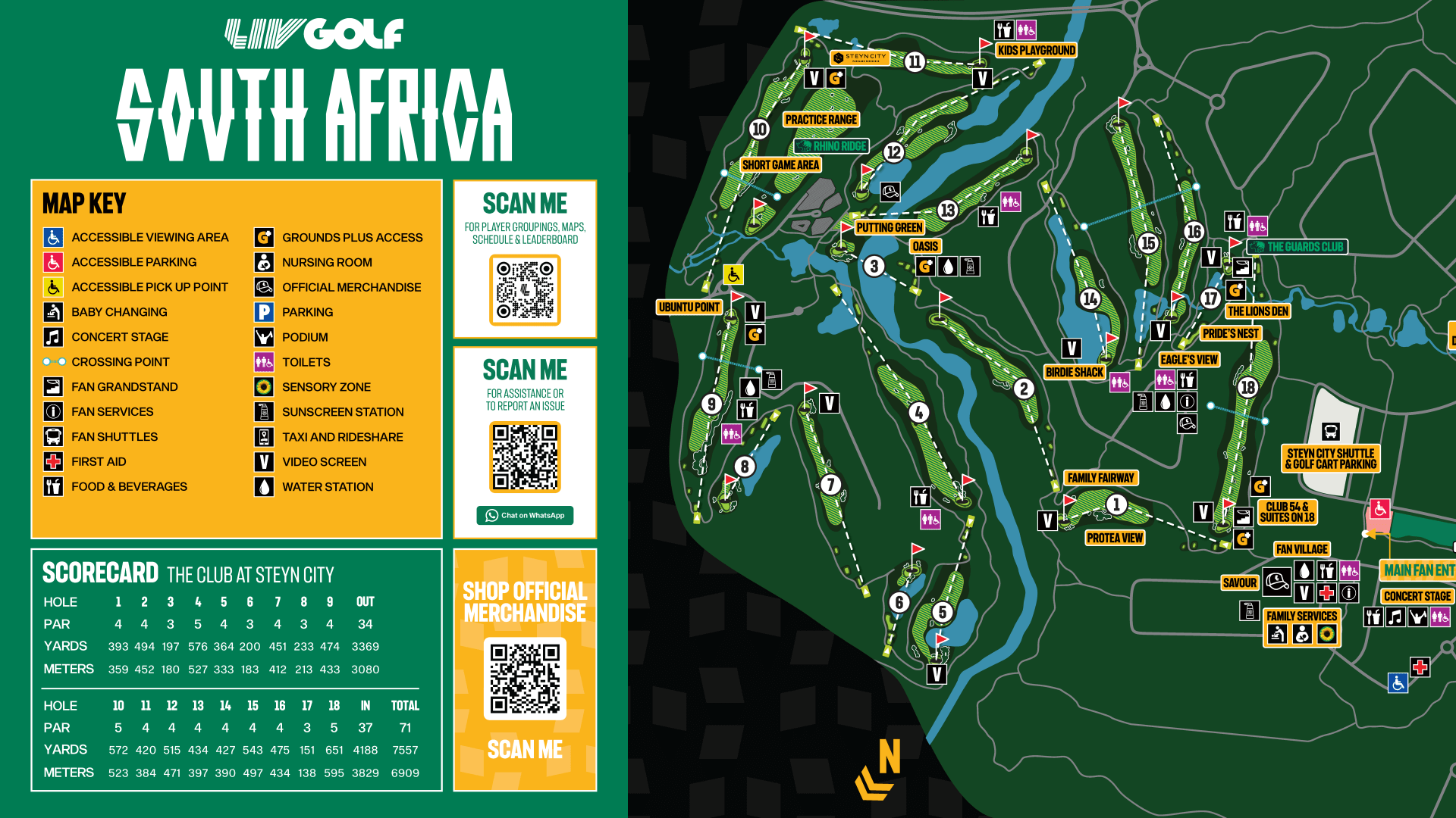 LIV South Africa 2026 Site Map