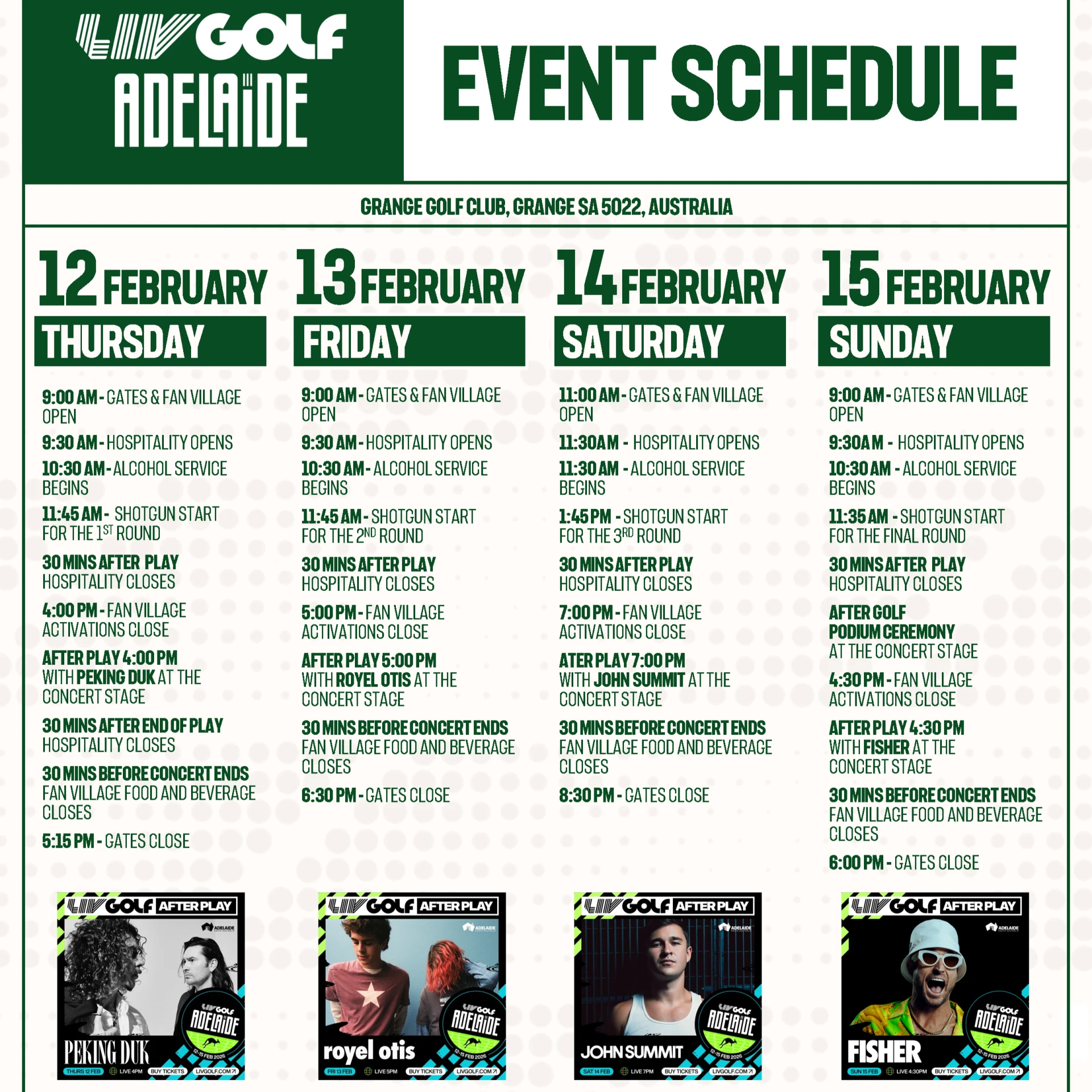 LIV Adelaide 2026 Public Schedule 1x1