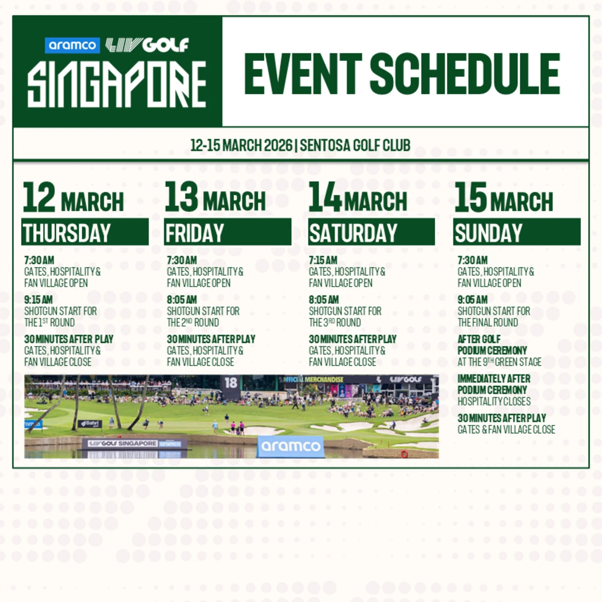 LIV Singapore 2026 Public Schedule 1x1