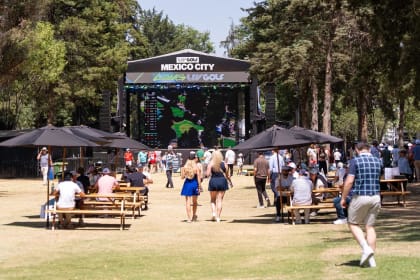 General shot of the fan village during the final round of LIV Golf Mexico City at Club de Golf Chapultepec on Sunday, April 27, 2025 in Naucalpan, Mexico. (Photo by Mateo Villalba/LIV Golf)