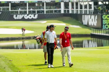 David Puig of Fireballs GC seen during the first round of LIV Golf Hong Kong at the Hong Kong Golf Club Fanling on Friday, March 08, 2024 in Fanling, Hong Kong. (Photo by Matthew Harris/LIV Golf)