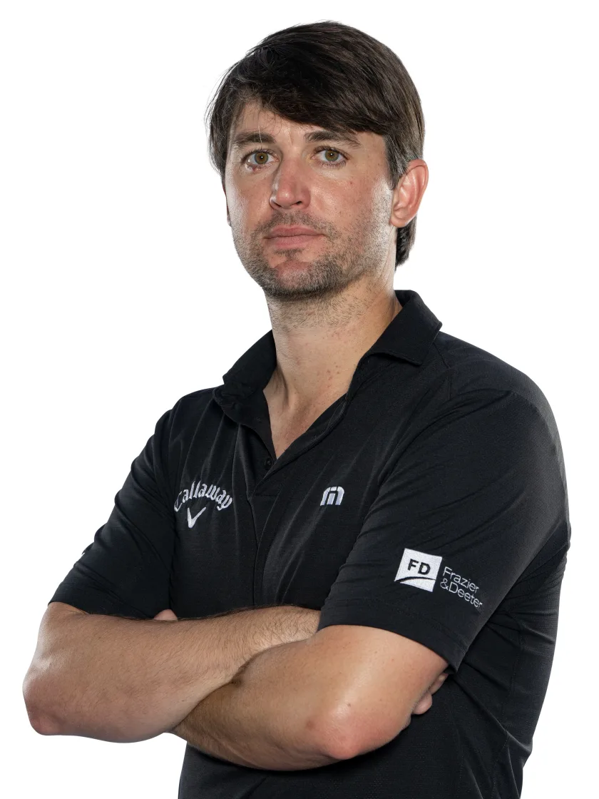 Alternate, Ollie Schniederjans of HyFlyers GC poses for a portrait during the practice round before the start of LIV Golf Riyadh at Riyadh Golf Club on Tuesday, Feb. 04, 2025 in Riyadh, Saudi Arabia. (Photo by Montana Pritchard/LIV Golf)